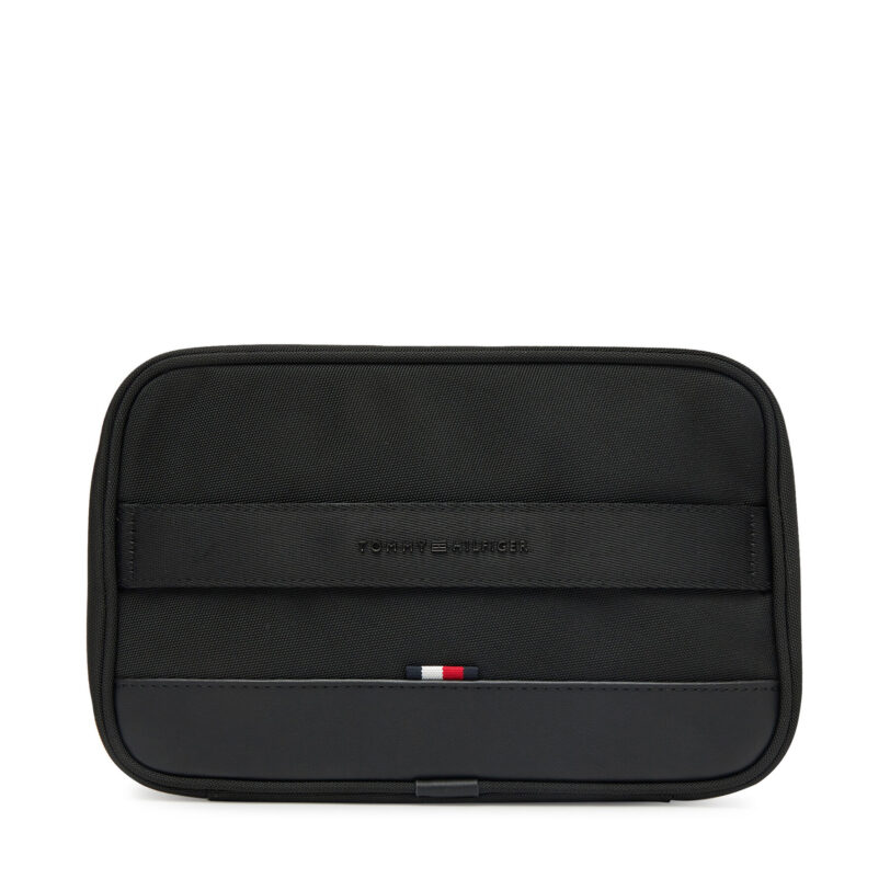 Несесер Tommy Hilfiger Travel Washbag AM0AM13526 Черен цвят на ниска цена