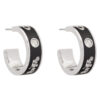 Обици Coach Enamel Horse & Carriage Hoop Earrings 37479036RHO003 Черен цвят на ниска цена