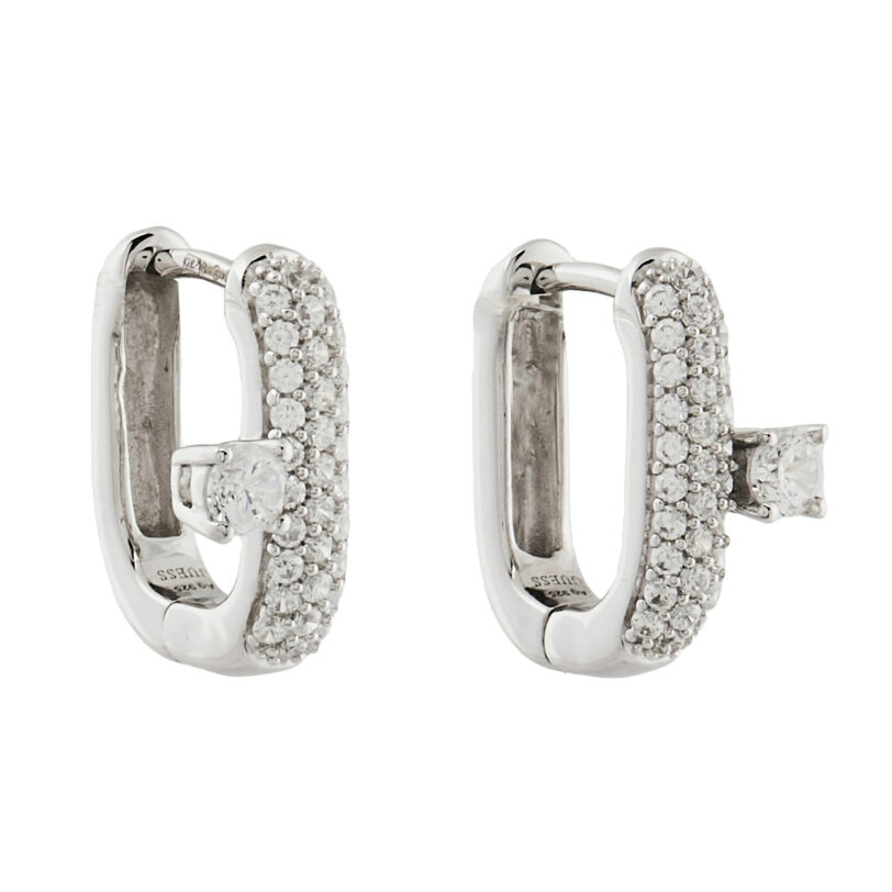Обици Guess JSBE04 548JW Сребрист цвят на ниска цена