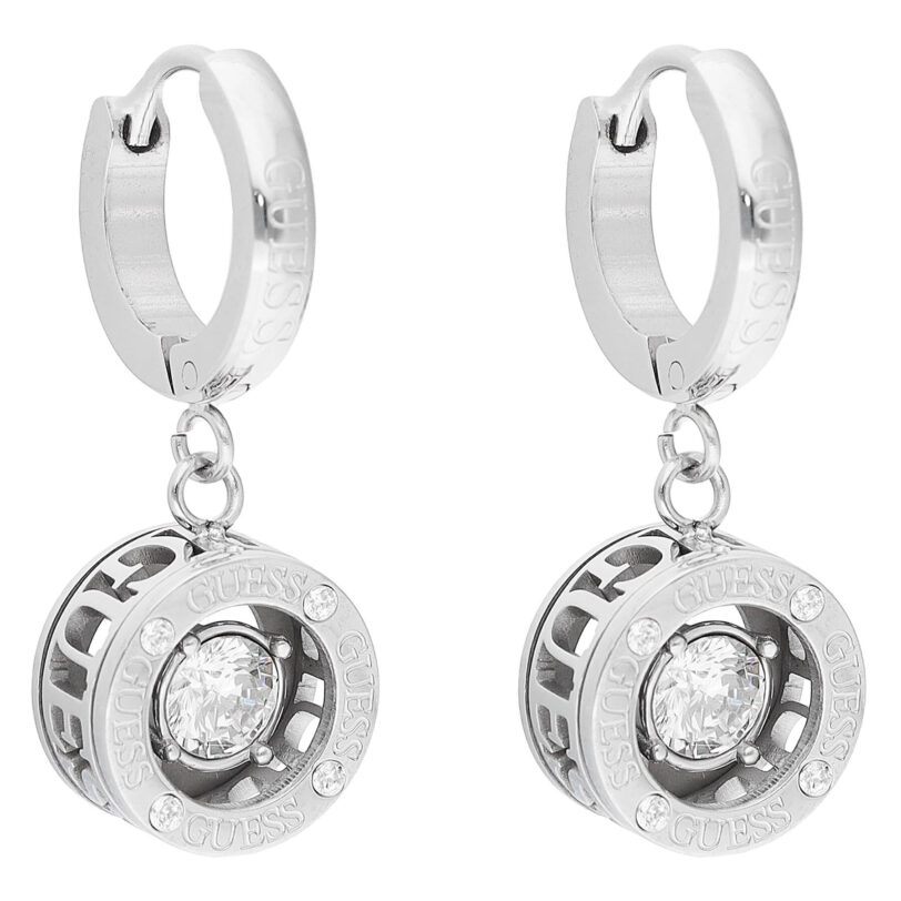 Обици Guess JUBE01 463JW Сребрист цвят на ниска цена