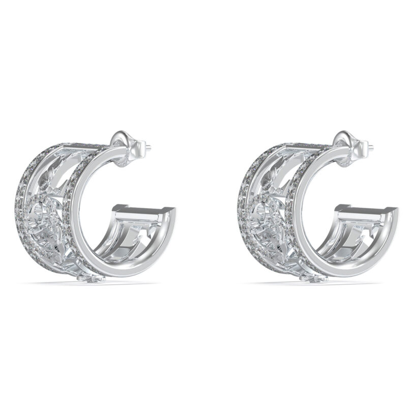 Обици Guess JUBE05 036JW Сребрист цвят на ниска цена