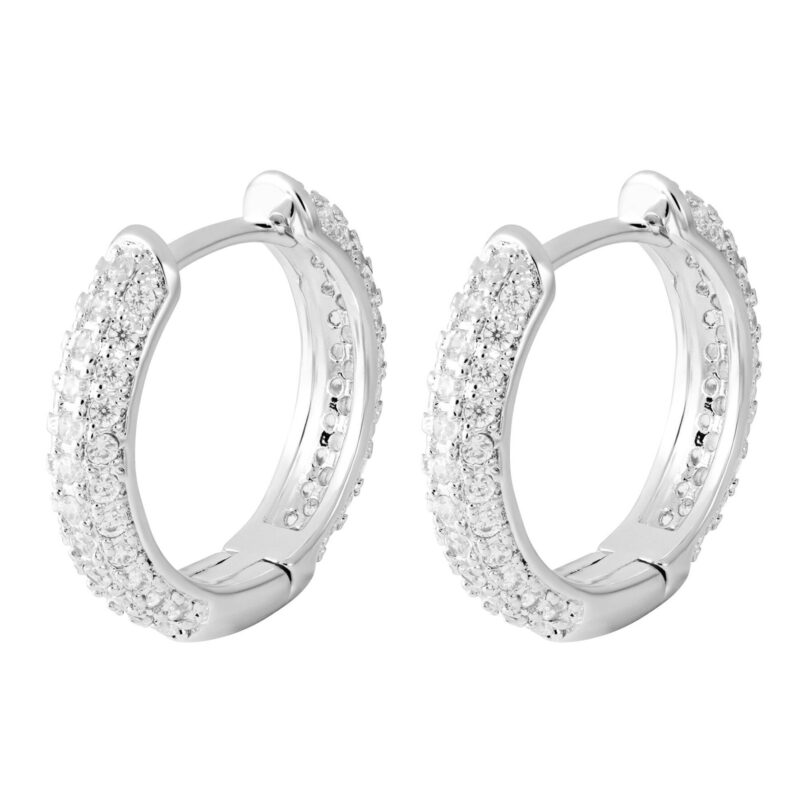 Обици ICED STUFF Diamond Ring Бяло злато цвят на ниска цена
