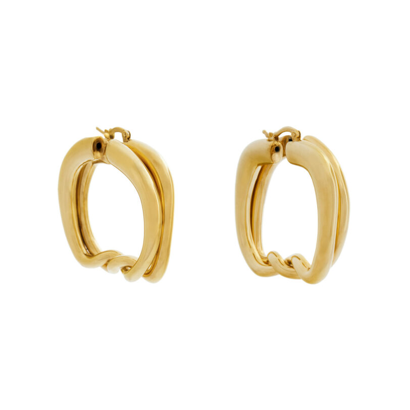 Обици JACQUEMUS 24E241JW654-5845 Златист цвят на ниска цена