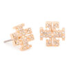 Обици Tory Burch Crystal Logo Stud Earring 53423 Златист цвят на ниска цена