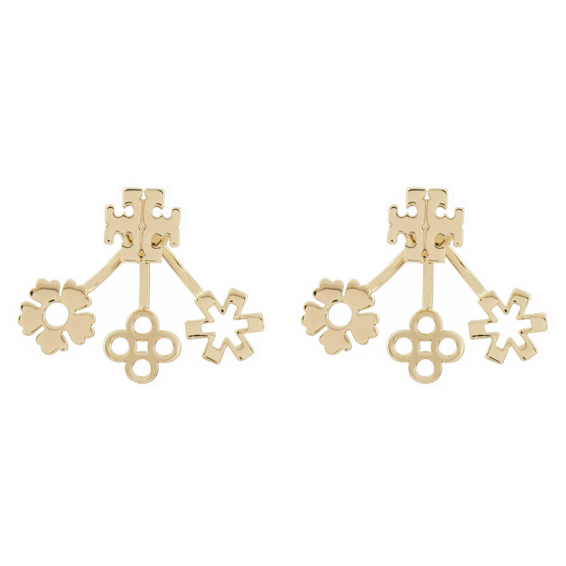 Обици Tory Burch Kira Clover Front-Back Earring 160178 Златист цвят на ниска цена