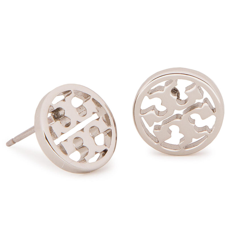 Обици Tory Burch Logo Circle Stud Earring 11165518 Сребрист цвят на ниска цена
