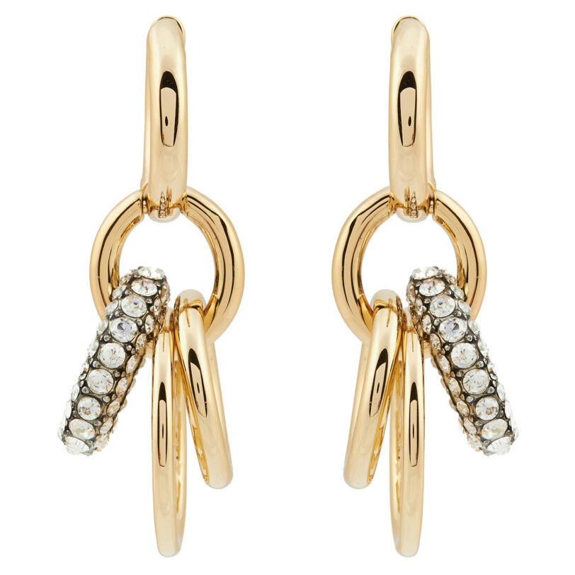 Обици Tory Burch Miller Pave Interlocking Earring 160179 Златист цвят на ниска цена