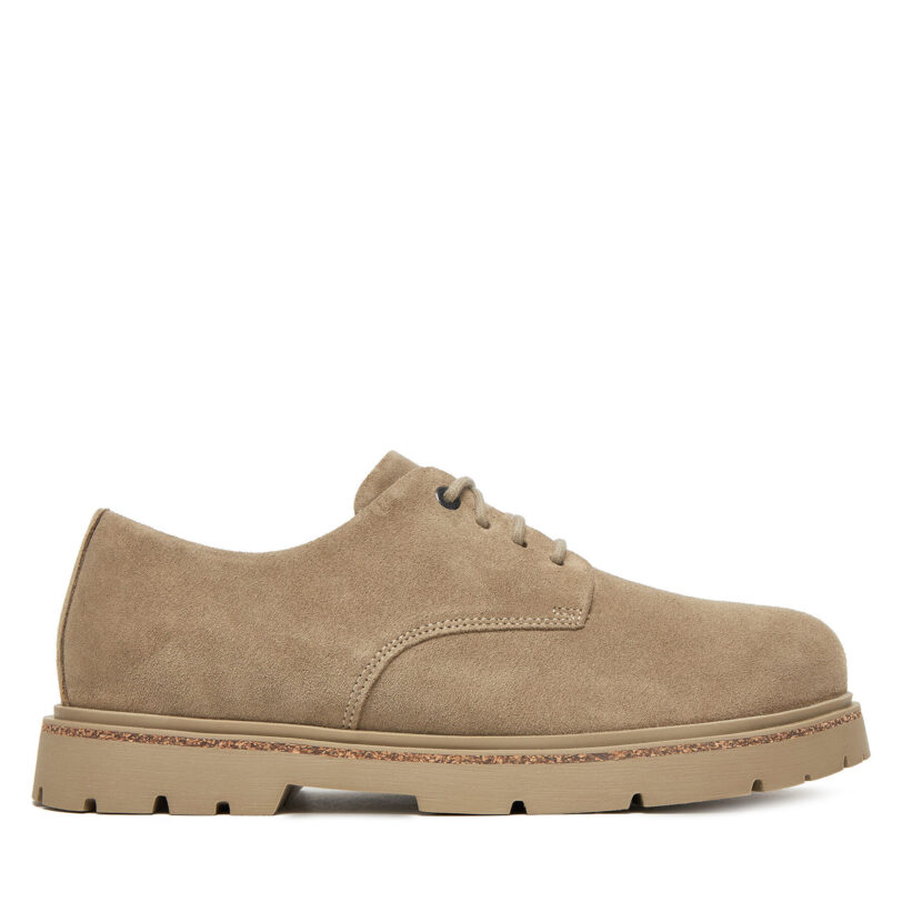 Обувки Birkenstock Highwood Lace Low 1029696 Бежов цвят на ниска цена