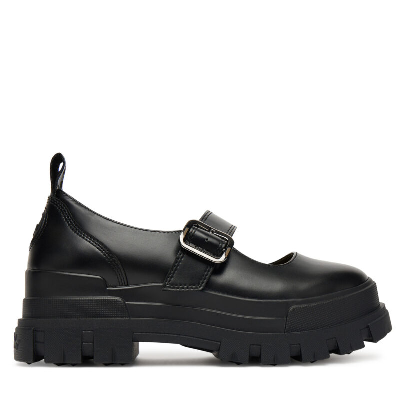 Обувки Buffalo Aspha Loafer Buckle Os 1620046 Черен цвят на ниска цена