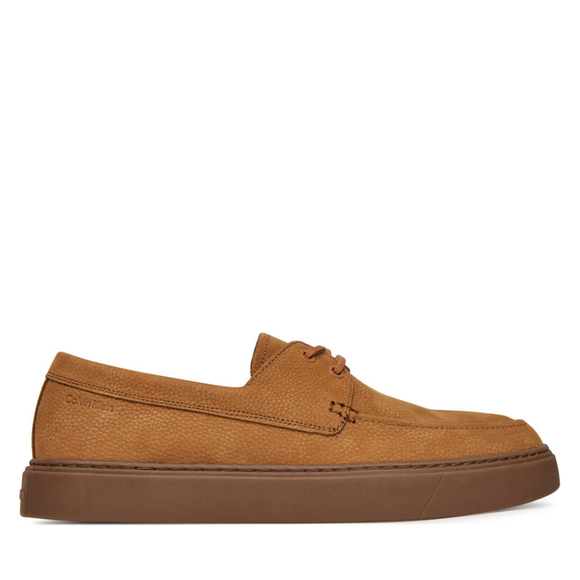 Обувки Calvin Klein Hybrid Lace Up Boat Nu HM0HM01892 Кафяв цвят на ниска цена