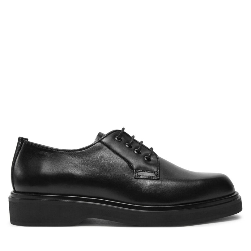 Обувки Calvin Klein Lace Up - Lth HW0HW02278 Черен цвят на ниска цена