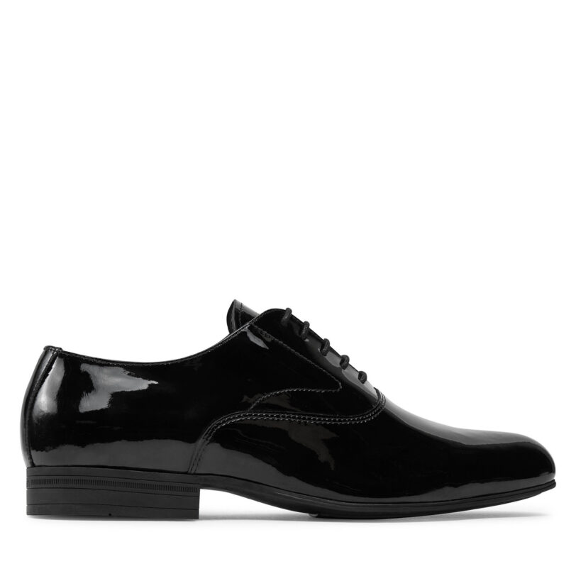 Обувки Calvin Klein Oxford Pat HM0HM01600 Черен цвят на ниска цена