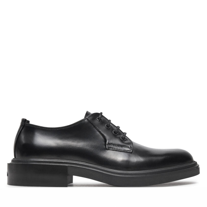 Обувки Calvin Klein Postman Derby HM0HM01837 Черен цвят на ниска цена