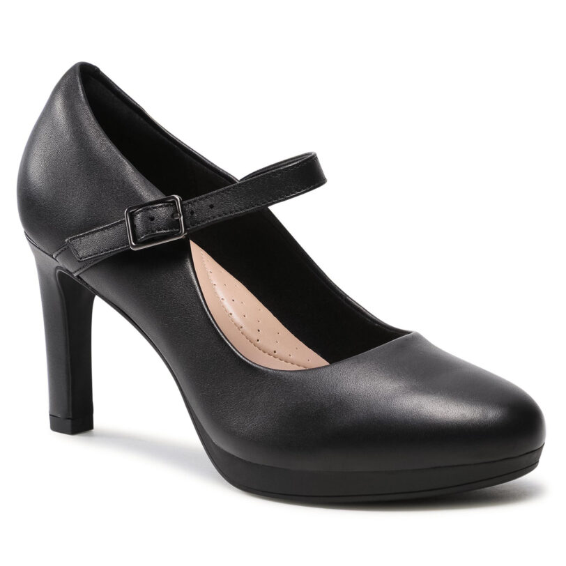 Обувки Clarks Ambyr Shine 261577844 Черен цвят на ниска цена
