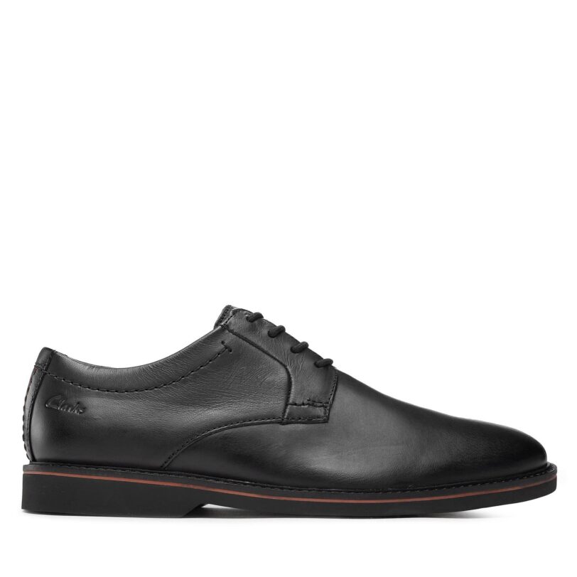 Обувки Clarks Atticus Ltlace 261736087 Черен цвят на ниска цена