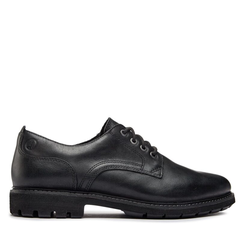 Обувки Clarks Batcombe Tie 261734347 Черен цвят на ниска цена