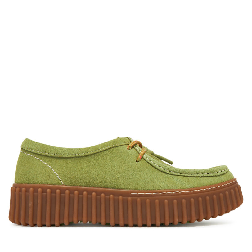 Обувки Clarks Torhill Bee 26181186 Зелен цвят на ниска цена