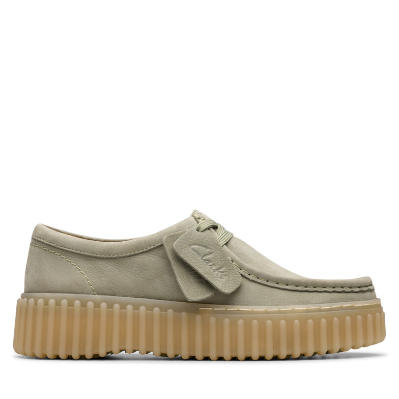 Обувки Clarks Torhill Bee 26181190 Зелен цвят на ниска цена