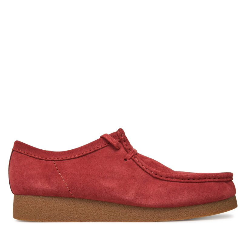 Обувки Clarks Wallabee  26180921 Червен цвят на ниска цена