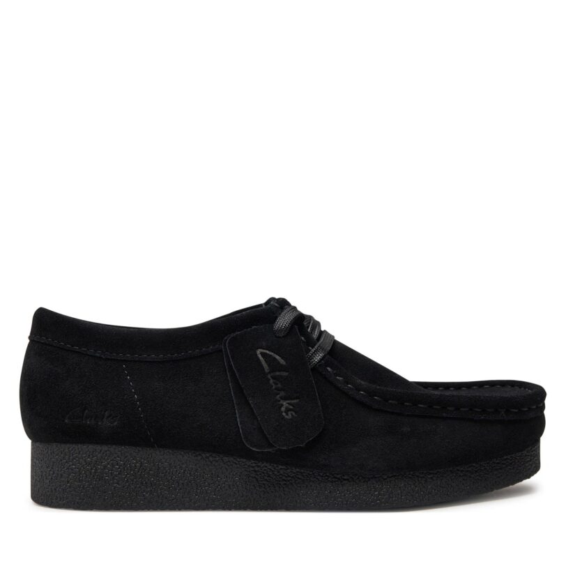 Обувки Clarks Wallabee Evo Sh 26174746 Черен цвят на ниска цена