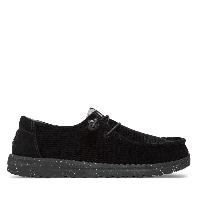 Обувки Hey Dude Wendy Wave Corduroy 40195-001 Черен цвят на ниска цена