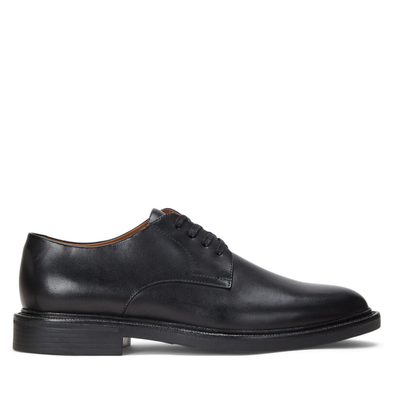 Обувки Polo Ralph Lauren Asher Derby Ds Dby 803945279002 Черен цвят на ниска цена