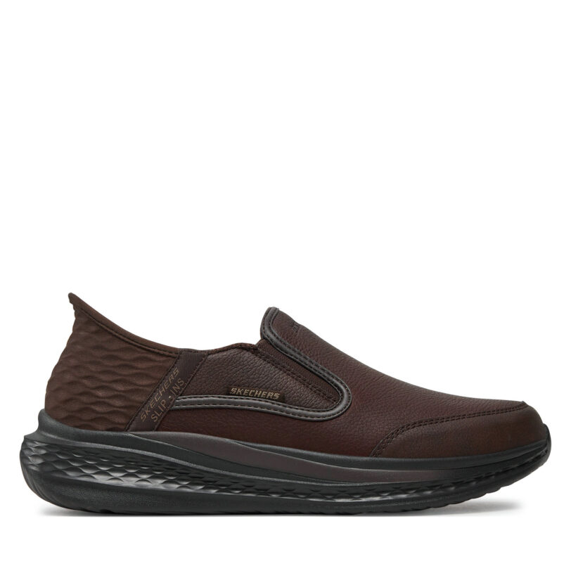 Обувки Skechers Slade 205237 Кафяв цвят на ниска цена