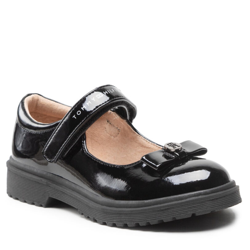 Обувки Tommy Hilfiger Ballerina T3A3-32580-0774 M Черен цвят на ниска цена