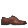 Обувки Tommy Hilfiger Core Hilfiger Leather Shoe FM0FM05375 Кафяв цвят на ниска цена