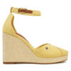 Обувки Tommy Hilfiger Flag High Wedge Espad Closed Toe FW0FW08494 Жълт цвят на ниска цена