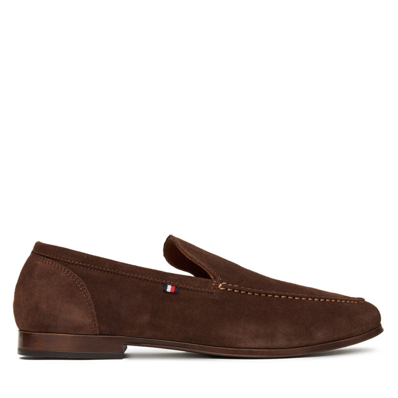Обувки Tommy Hilfiger Hilfiger Flexible Suede Loafer FM0FM05496 Кафяв цвят на ниска цена