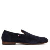 Обувки Tommy Hilfiger Hilfiger Flexible Suede Loafer FM0FM05496 Тъмносин цвят на ниска цена