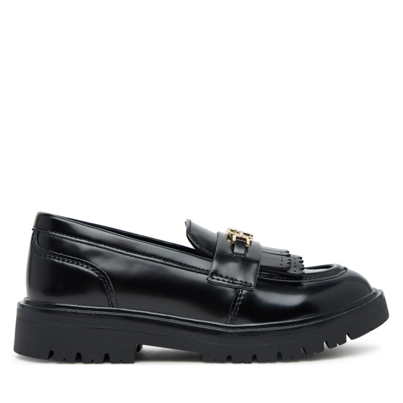 Обувки Tommy Hilfiger Low Cut Shoe T3A4-34011-1453 S Черен цвят на ниска цена