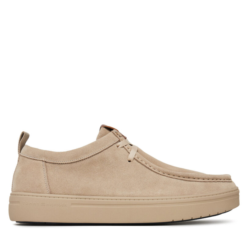 Обувки Tommy Hilfiger Modern Light Suede Moc Toe Shoe FM0FM05501 Бежов цвят на ниска цена