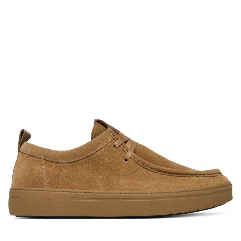 Обувки Tommy Hilfiger Modern Light Suede Moc Toe Shoe FM0FM05501 Кафяв цвят на ниска цена