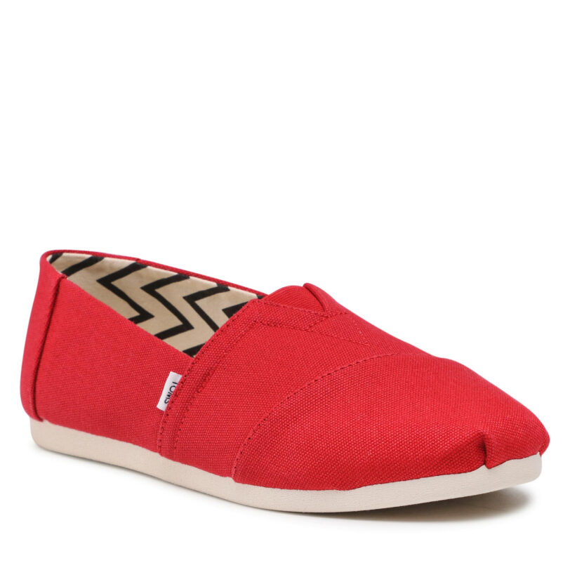 Обувки Toms Alpargata 10017665 Червен цвят на ниска цена