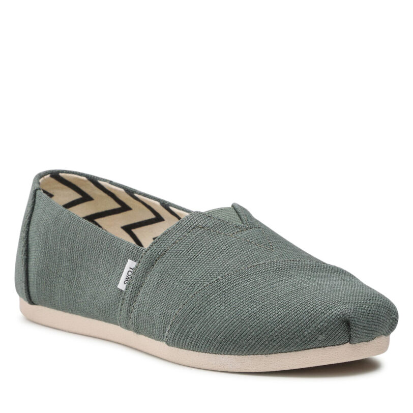 Обувки Toms Alpargata 10017719 Зелен цвят на ниска цена