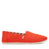 Обувки Toms Alpargata Classic 10021933 Червен цвят на ниска цена