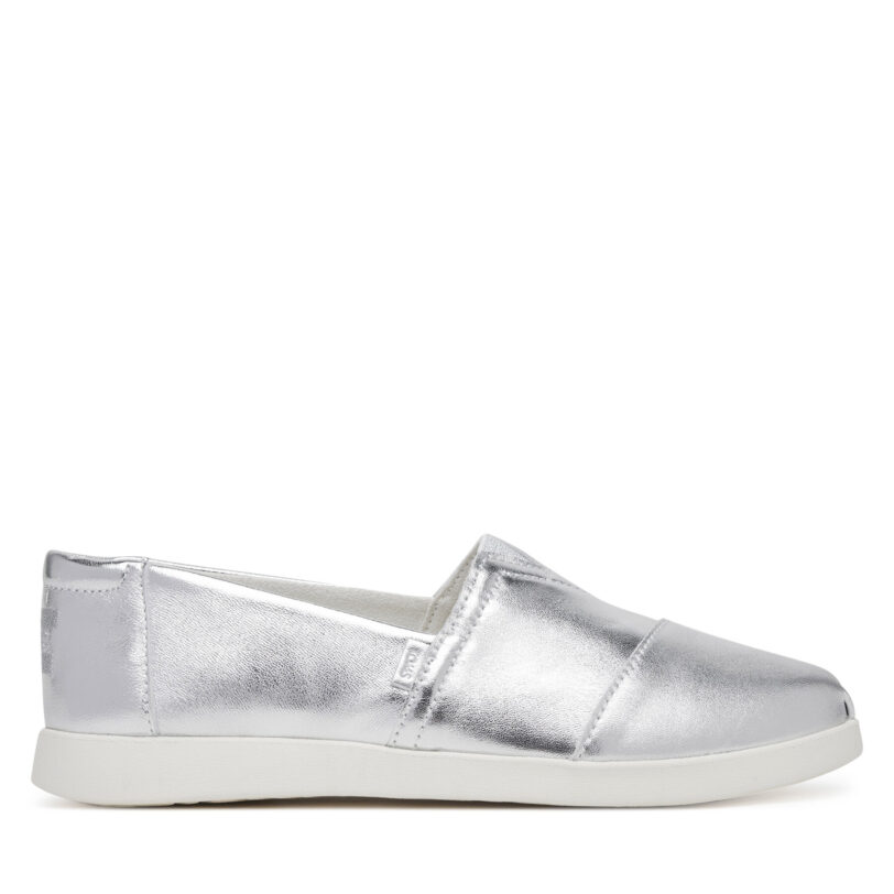 Обувки Toms Alpargata Plus 10021745 Сребрист цвят на ниска цена
