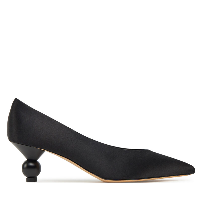 Обувки Weekend Max Mara Renzasatin 2515521055600 Черен цвят на ниска цена