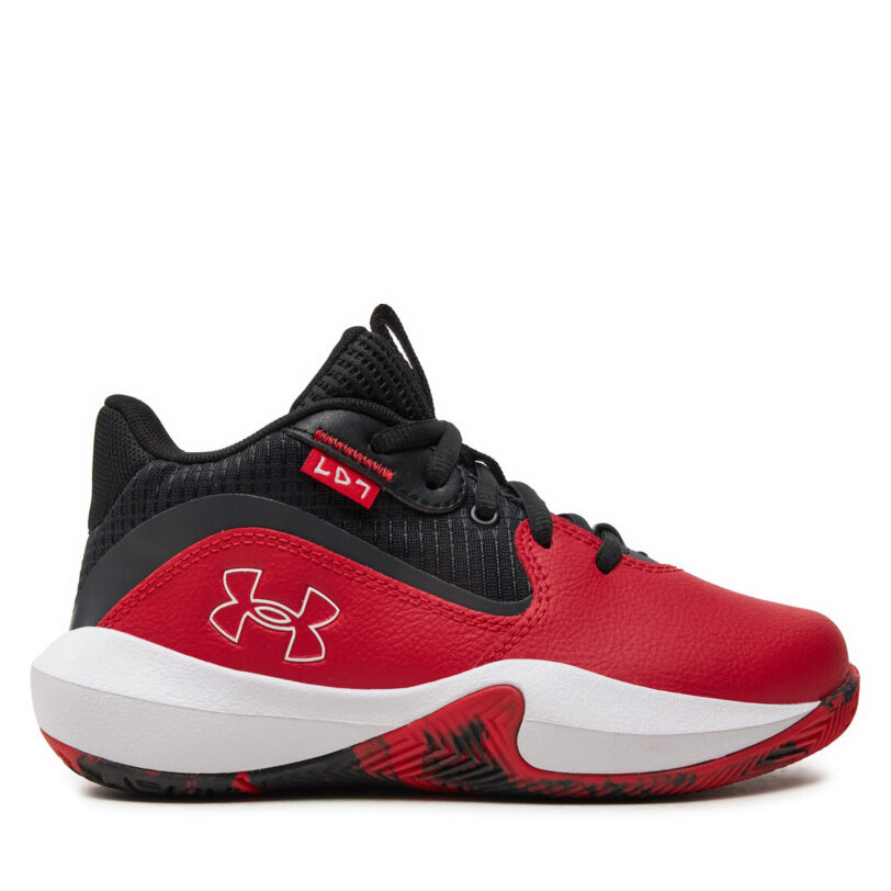 Обувки за баскетбол Under Armour Pre-School UA Lockdown 7 3028514 Червен цвят на ниска цена