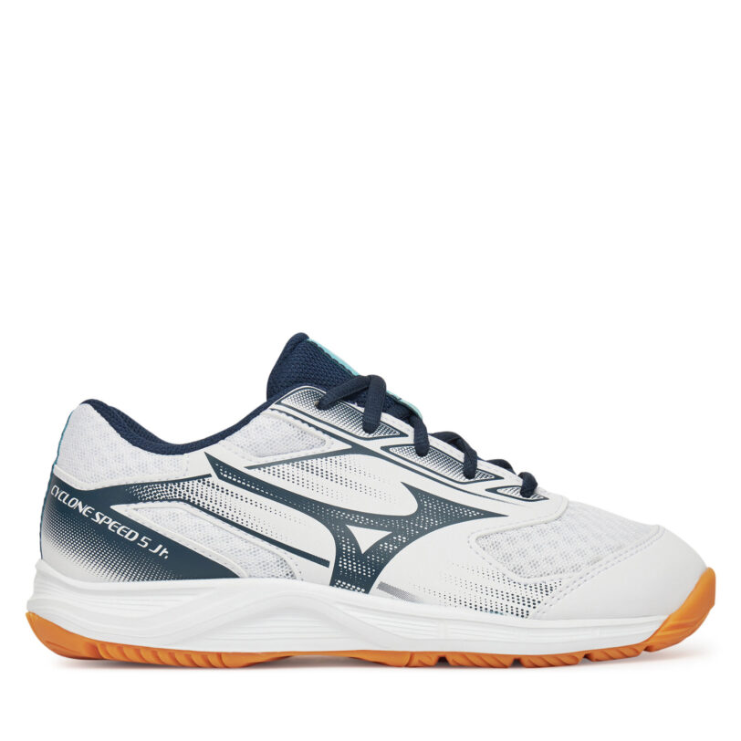 Обувки за зала Mizuno Cyclone Speed 5 JR V1GD251157 Бял цвят на ниска цена