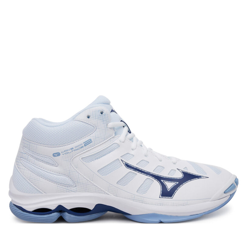 Обувки за зала Mizuno Wave Voltage 2 Mid V1GA2465 Бял цвят на ниска цена