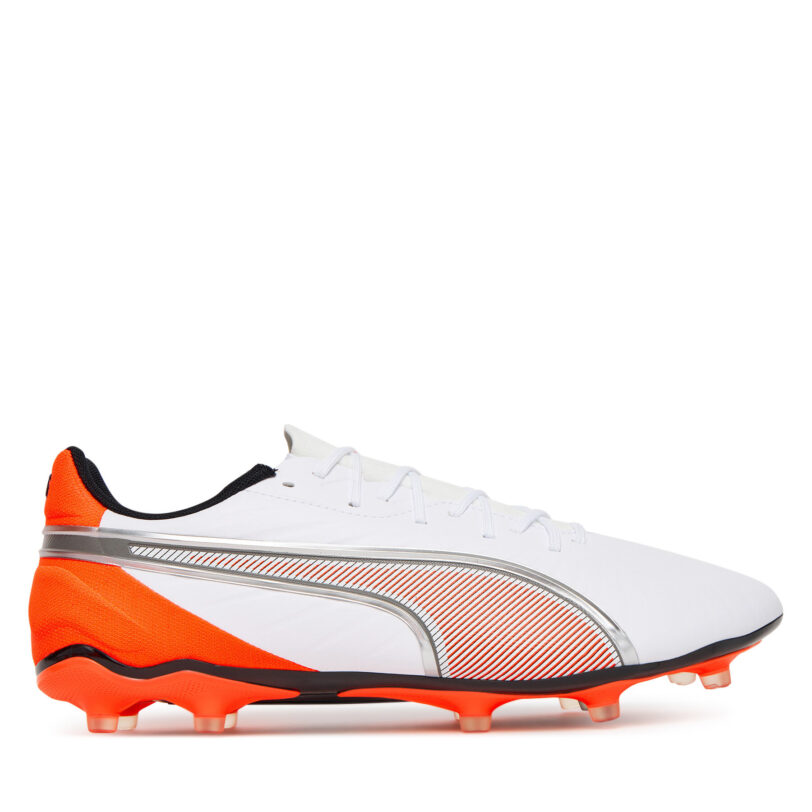 Обувки за футбол Puma King Match Fg/Ag 108832 01 Бял цвят на ниска цена
