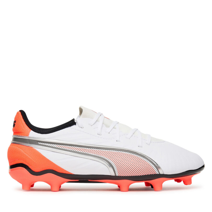 Обувки за футбол Puma King Match Fg/Ag Jr 108837 01 Бял цвят на ниска цена
