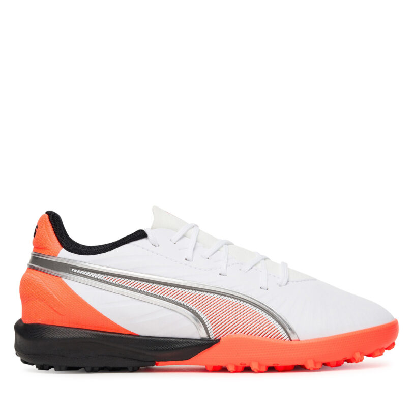 Обувки за футбол Puma King Match Tt Jr 108838 01 Бял цвят на ниска цена