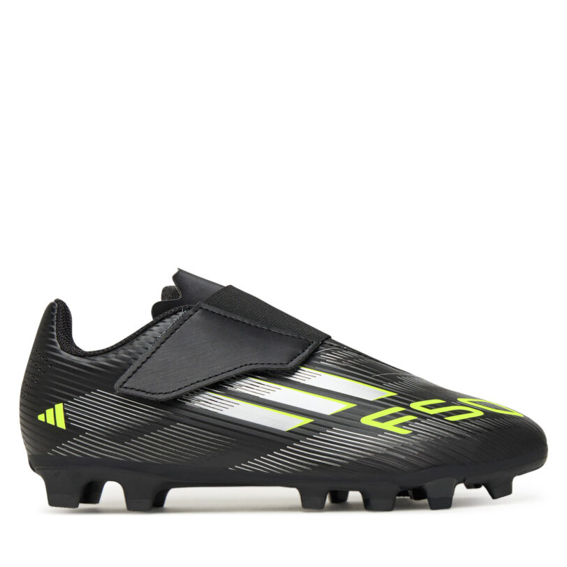 Обувки за футбол adidas F50 Club Hook-and-Loop Firm/Multi-Ground Boots Kids JI0037 Черен цвят на ниска цена