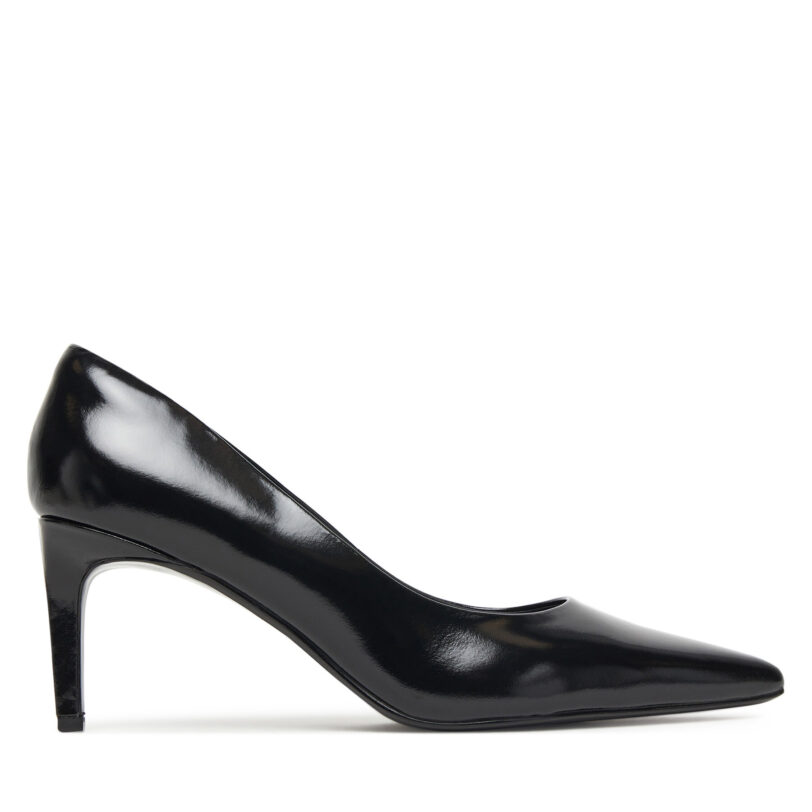 Обувки на ток Calvin Klein Ess Stiletto 70 Shiny Lth HW0HW02828 Черен цвят на ниска цена