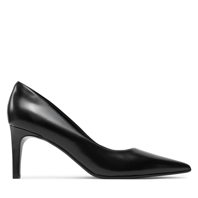 Обувки на ток Calvin Klein Heel Pump 70 - Brush L HW0HW02446 Черен цвят на ниска цена