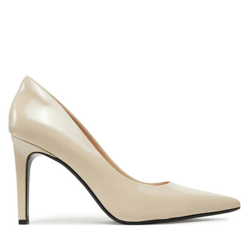 Обувки на ток Calvin Klein Heel Pump 90 - Brush L HW0HW02263 Бежов цвят на ниска цена